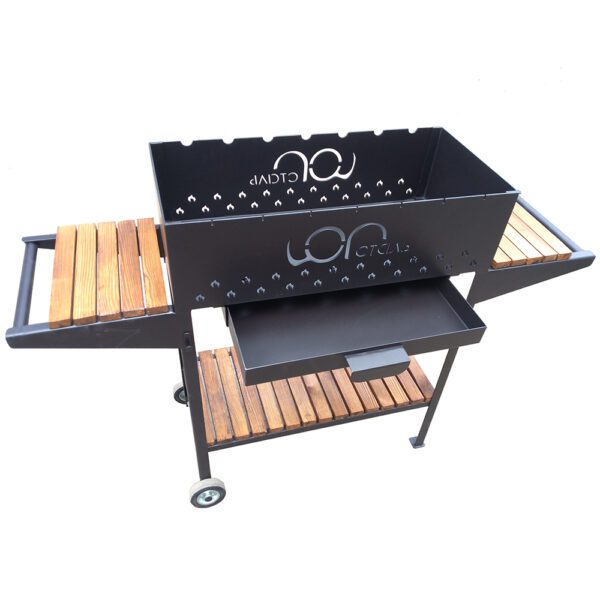 Brazier with logo, pattern Мангал с логотипом, узором