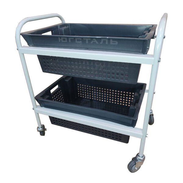 Interoperative trolley with plastic basket Тележка межоперационная с пластиковой корзинкой
